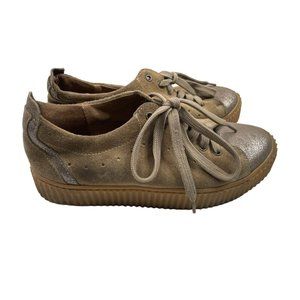 Roberto Durville Women's Brown Leather Platform Sneakers Size EU 37/US US 6.5-7